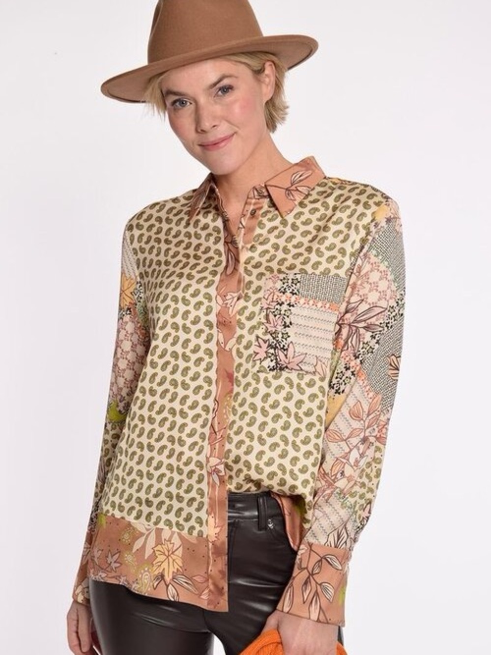 MARC CAIN Patterned Shirt Size L Like New
